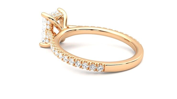 Taylor & Hart Hope Radiant Engagement Ring 360 degree image 18