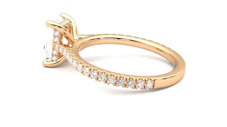 Taylor & Hart Hope Radiant Engagement Ring 360 degree image 19