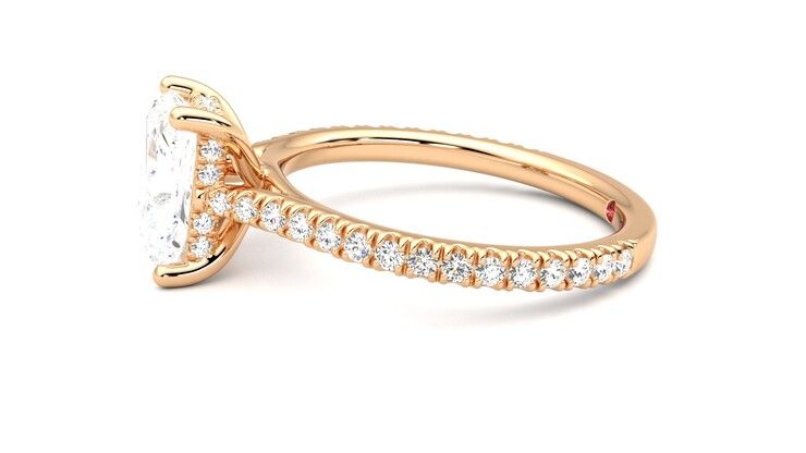 Taylor & Hart Hope Radiant Engagement Ring 360 degree image 21