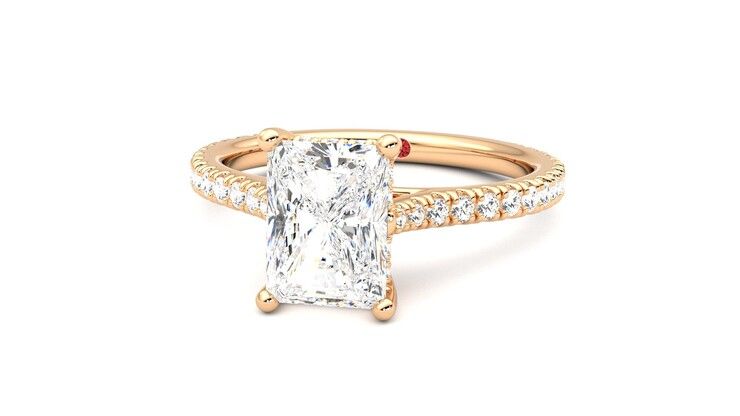 Taylor & Hart Hope Radiant Engagement Ring 360 degree image 27