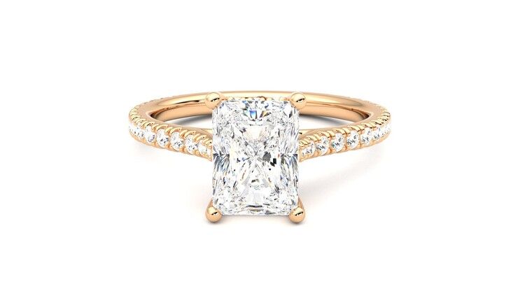 Taylor & Hart Hope Radiant Engagement Ring 360 degree image 29