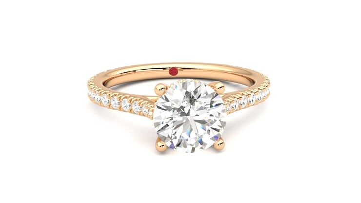 Taylor & Hart Hope Round Engagement Ring 360 degree image 2