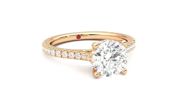 Taylor & Hart Hope Round Engagement Ring 360 degree image 4