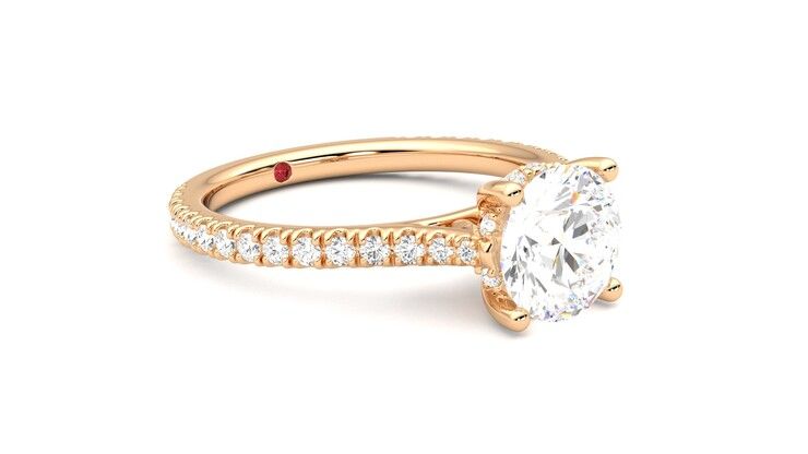 Taylor & Hart Hope Round Engagement Ring 360 degree image 6