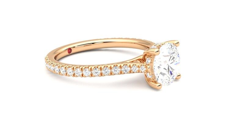 Taylor & Hart Hope Round Engagement Ring 360 degree image 7