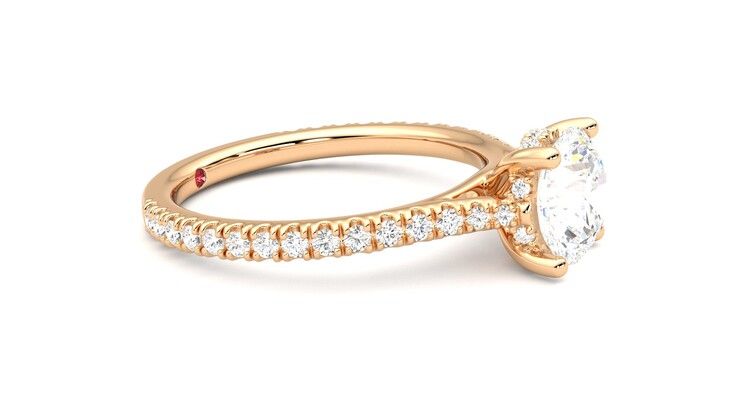 Taylor & Hart Hope Round Engagement Ring 360 degree image 8