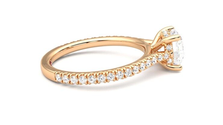 Taylor & Hart Hope Round Engagement Ring 360 degree image 10