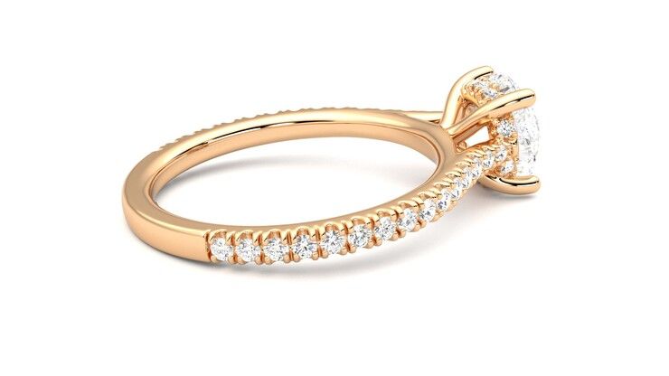 Taylor & Hart Hope Round Engagement Ring 360 degree image 11