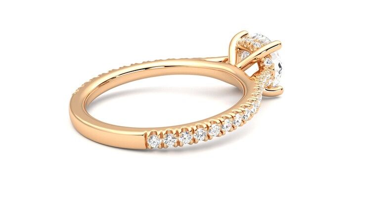 Taylor & Hart Hope Round Engagement Ring 360 degree image 12
