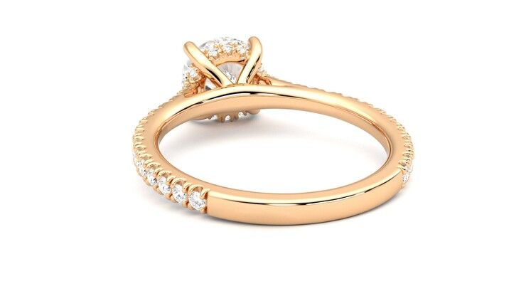 Taylor & Hart Hope Round Engagement Ring 360 degree image 16