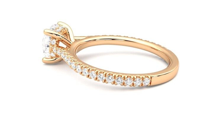 Taylor & Hart Hope Round Engagement Ring 360 degree image 19