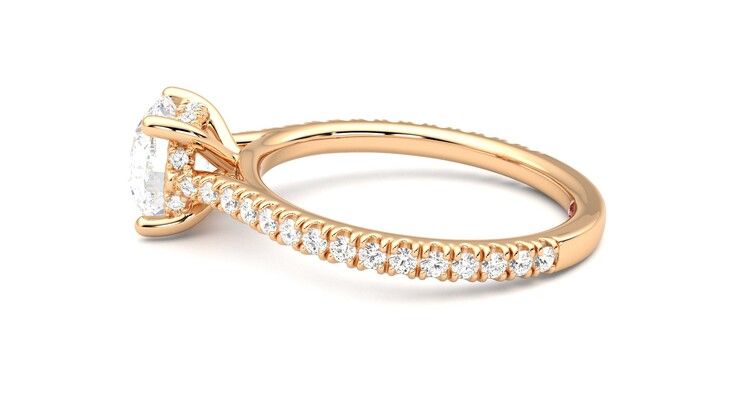 Taylor & Hart Hope Round Engagement Ring 360 degree image 20