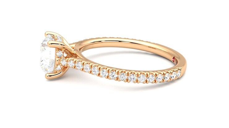 Taylor & Hart Hope Round Engagement Ring 360 degree image 21
