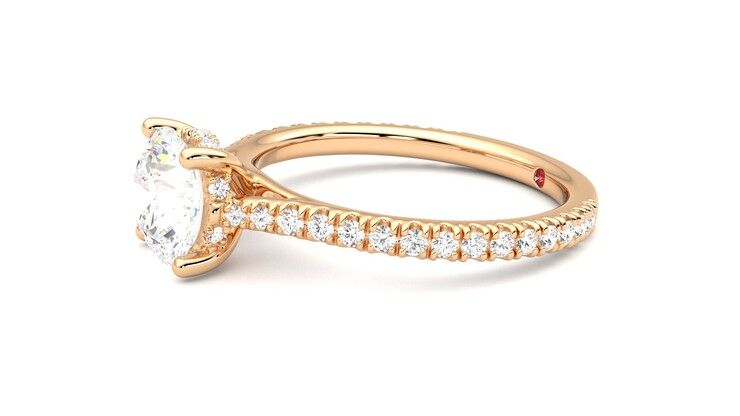 Taylor & Hart Hope Round Engagement Ring 360 degree image 22