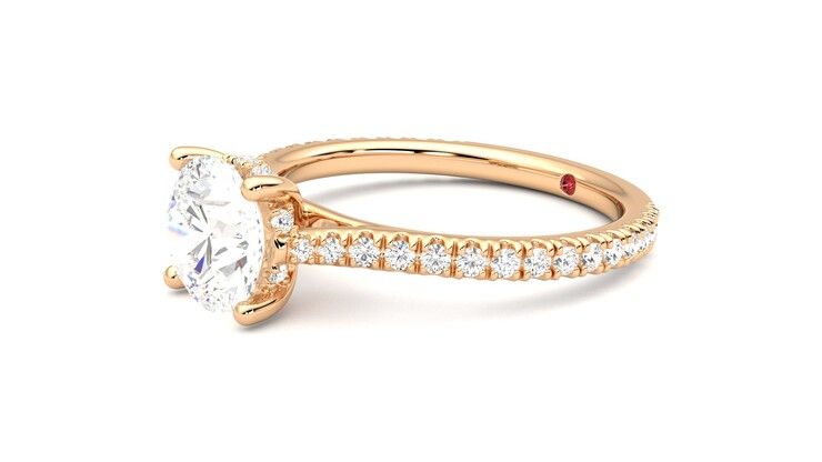 Taylor & Hart Hope Round Engagement Ring 360 degree image 23