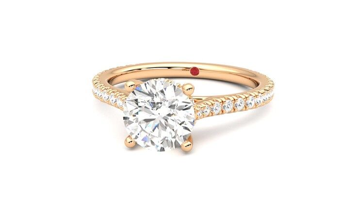 Taylor & Hart Hope Round Engagement Ring 360 degree image 27