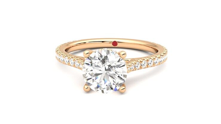 Taylor & Hart Hope Round Engagement Ring 360 degree image 28