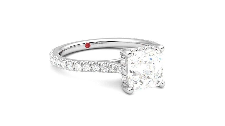 Taylor & Hart Hope Asscher Engagement Ring 360 degree image 5