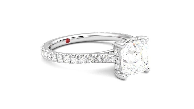 Taylor & Hart Hope Asscher Engagement Ring 360 degree image 6