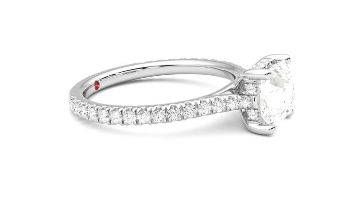 Taylor & Hart Hope Asscher Engagement Ring 360 degree image 8