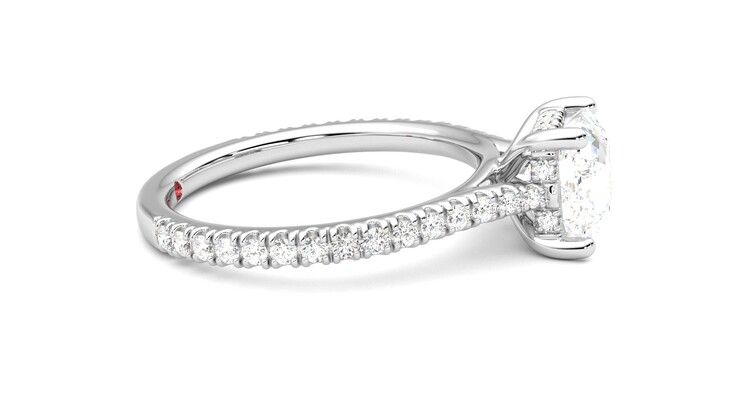 Taylor & Hart Hope Asscher Engagement Ring 360 degree image 9