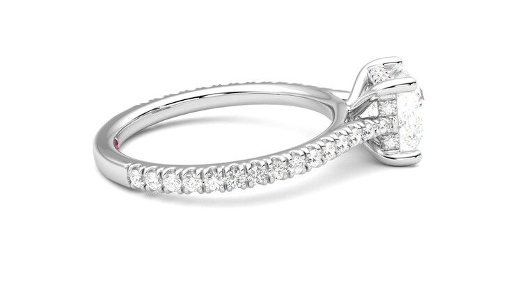 Taylor & Hart Hope Asscher Engagement Ring 360 degree image 10