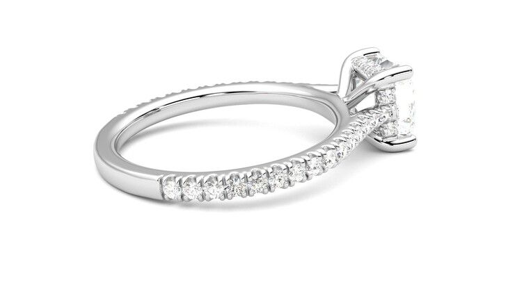 Taylor & Hart Hope Asscher Engagement Ring 360 degree image 11