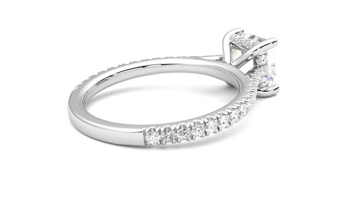 Taylor & Hart Hope Asscher Engagement Ring 360 degree image 12