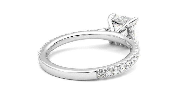 Taylor & Hart Hope Asscher Engagement Ring 360 degree image 13