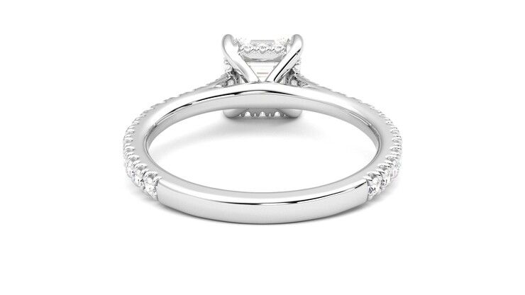 Taylor & Hart Hope Asscher Engagement Ring 360 degree image 15