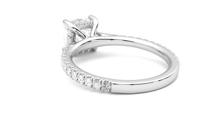 Taylor & Hart Hope Asscher Engagement Ring 360 degree image 17