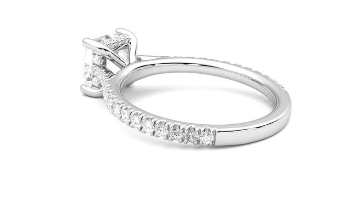 Taylor & Hart Hope Asscher Engagement Ring 360 degree image 18