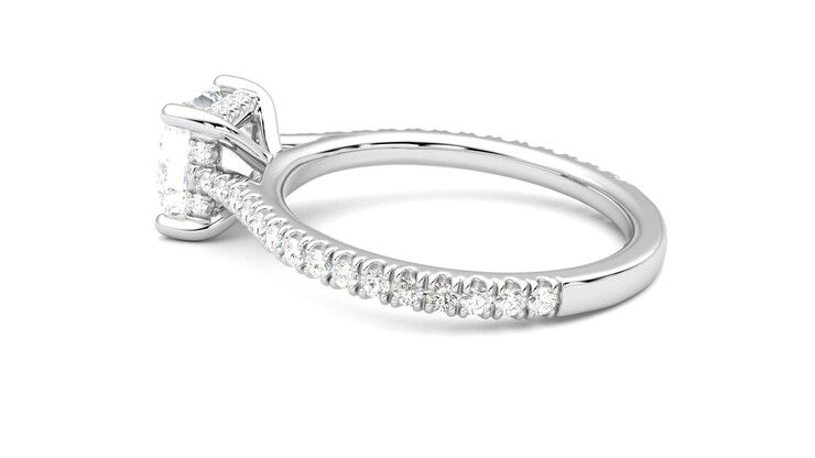 Taylor & Hart Hope Asscher Engagement Ring 360 degree image 19