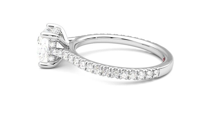 Taylor & Hart Hope Asscher Engagement Ring 360 degree image 20