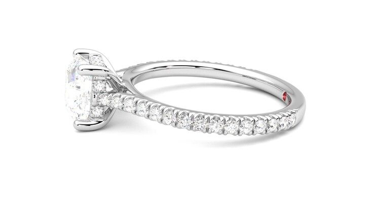 Taylor & Hart Hope Asscher Engagement Ring 360 degree image 21