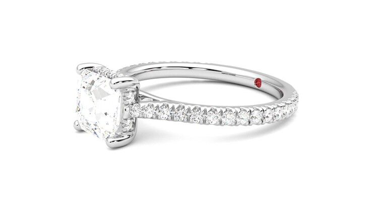 Taylor & Hart Hope Asscher Engagement Ring 360 degree image 23