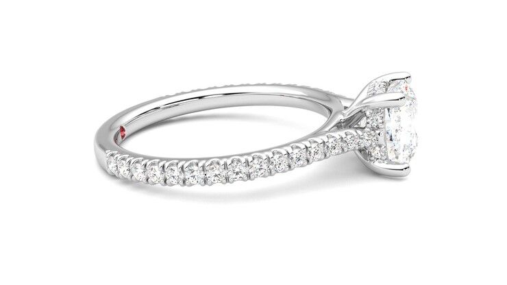 Taylor & Hart Hope Cushion Engagement Ring 360 degree image 9