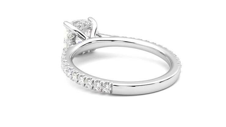 Taylor & Hart Hope Cushion Engagement Ring 360 degree image 17