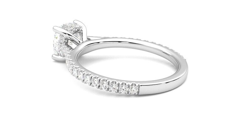 Taylor & Hart Hope Cushion Engagement Ring 360 degree image 18
