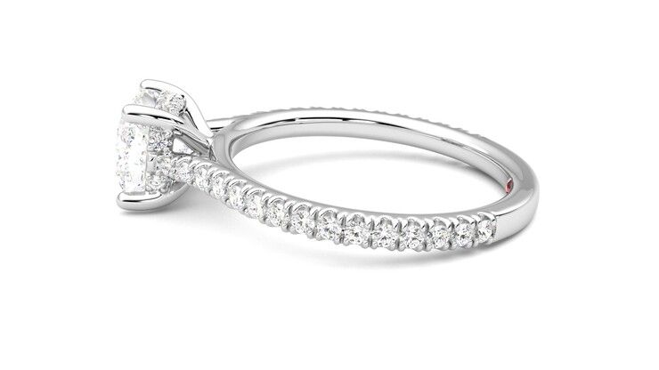 Taylor & Hart Hope Cushion Engagement Ring 360 degree image 20