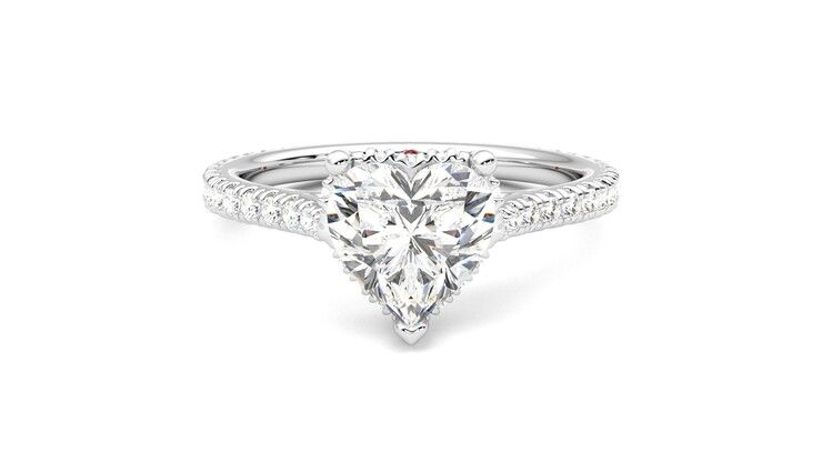 Taylor & Hart Hope Heart Engagement Ring 360 degree image 0