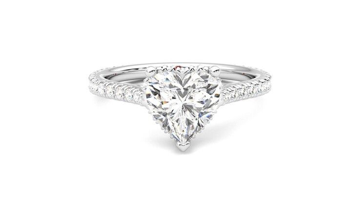 Taylor & Hart Hope Heart Engagement Ring 360 degree image 1