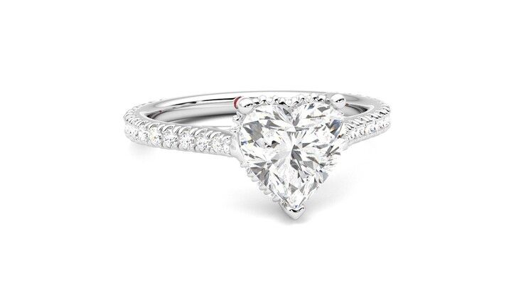 Taylor & Hart Hope Heart Engagement Ring 360 degree image 3