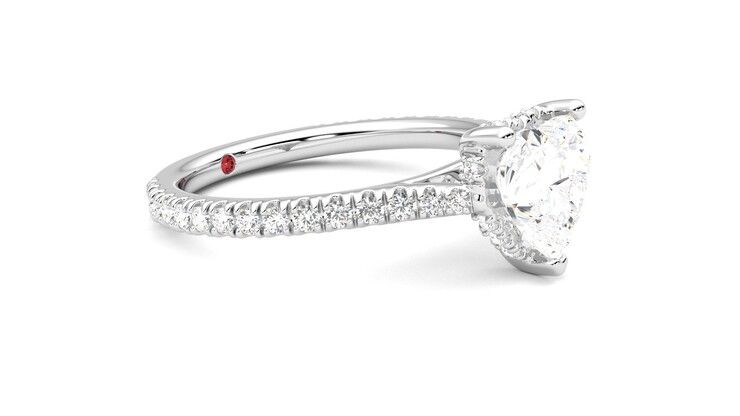 Taylor & Hart Hope Heart Engagement Ring 360 degree image 7