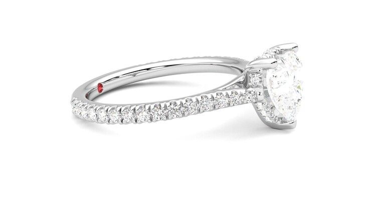Taylor & Hart Hope Heart Engagement Ring 360 degree image 8