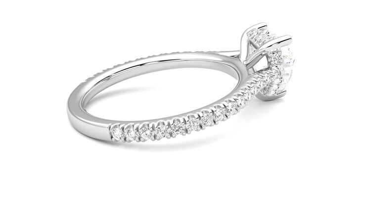 Taylor & Hart Hope Heart Engagement Ring 360 degree image 11