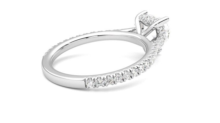 Taylor & Hart Hope Heart Engagement Ring 360 degree image 12