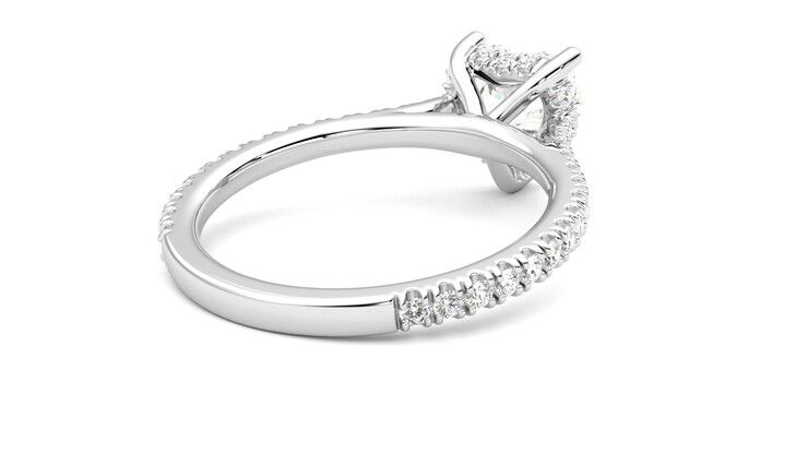 Taylor & Hart Hope Heart Engagement Ring 360 degree image 13