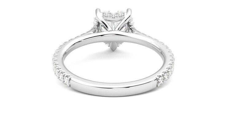 Taylor & Hart Hope Heart Engagement Ring 360 degree image 15
