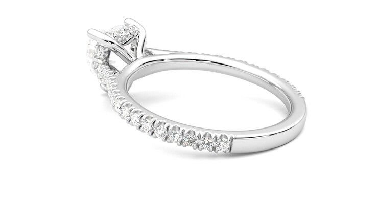 Taylor & Hart Hope Heart Engagement Ring 360 degree image 18